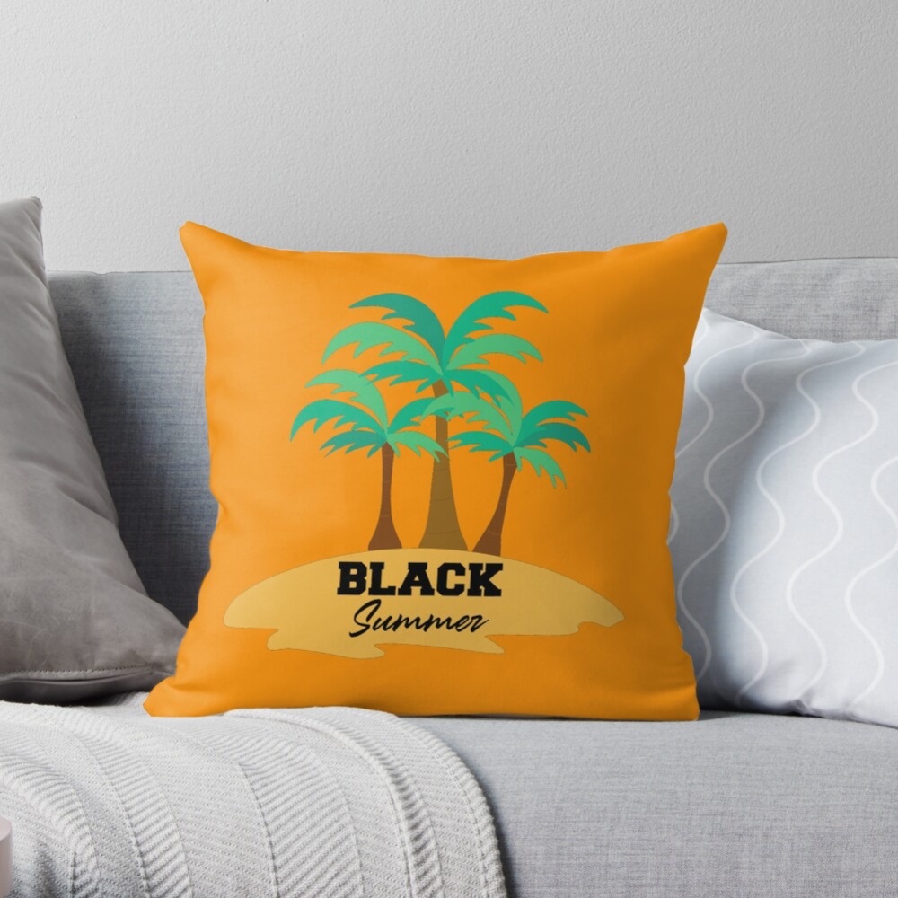 Black Summer Tote Orange Bag